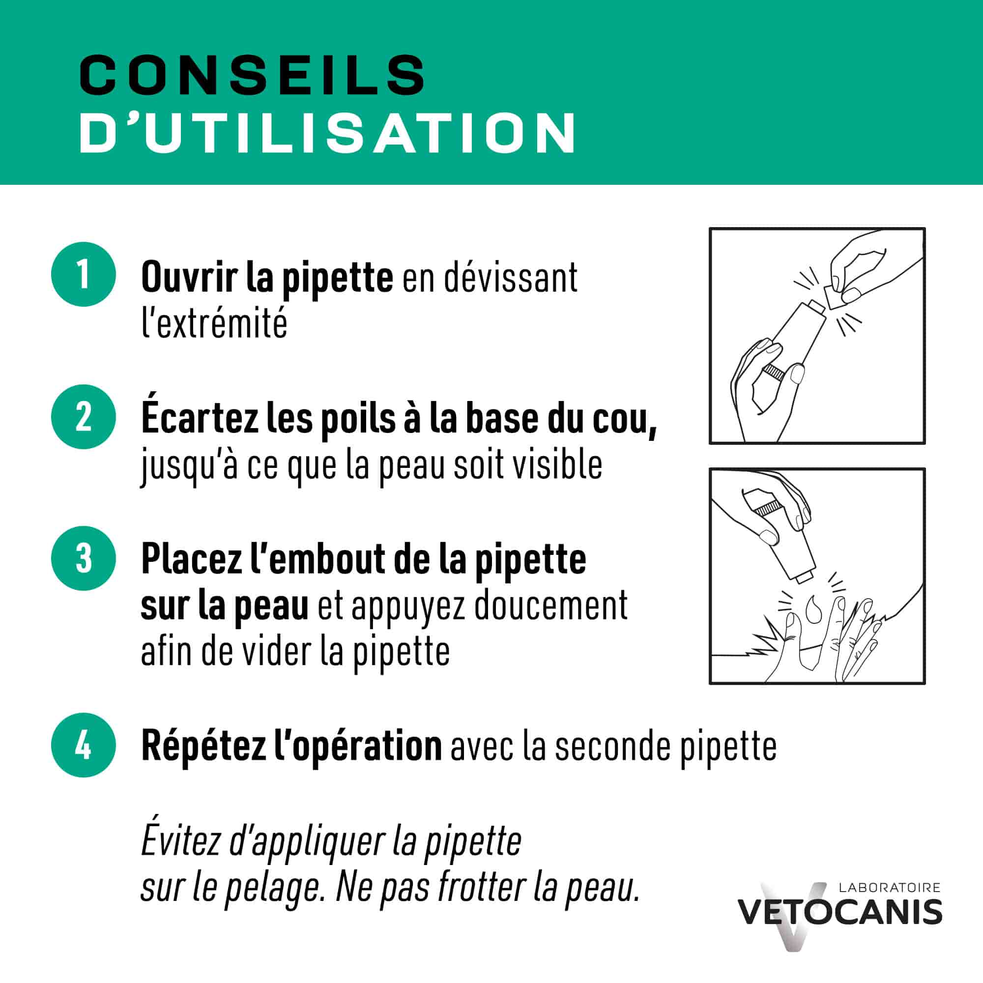 Conseils d'utilisation pipette antiparasitaire pour chat