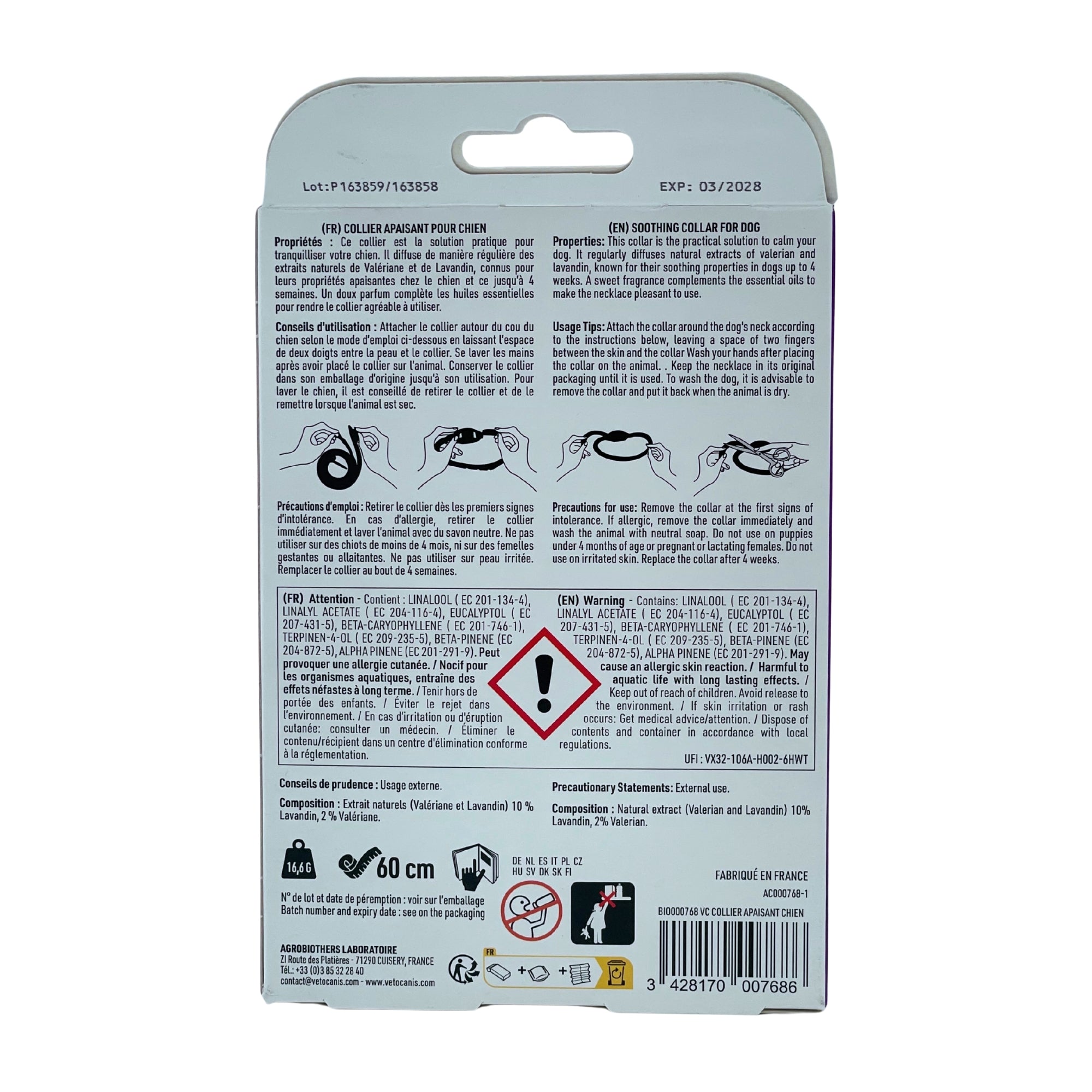 Collier Apaisant pour Chien 60cm