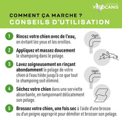 Conseils d'utilisation Shampoing anti-démangeaisons chien Vetocanis