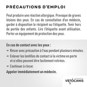 Précautions d'emploi du shampoing doux usage fréquent pour chien Vetocanis