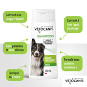Bienfaits et avantages du shampoing doux usage fréquent pour chien Vetocanis