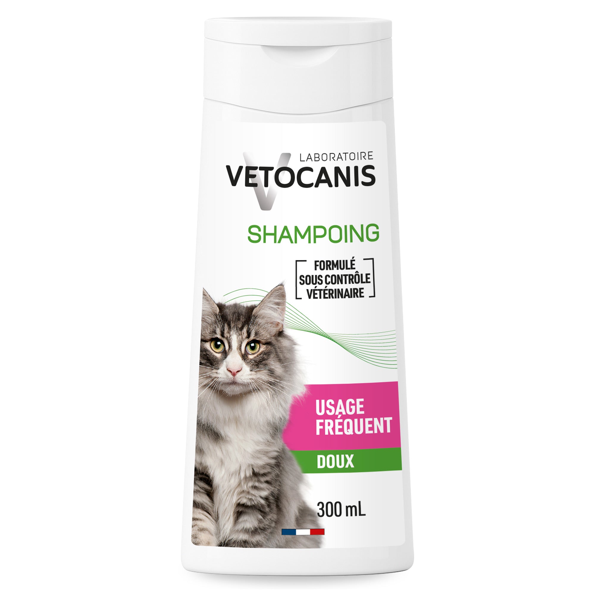 Shampoing doux usage fréquent pour chat Vetocanis