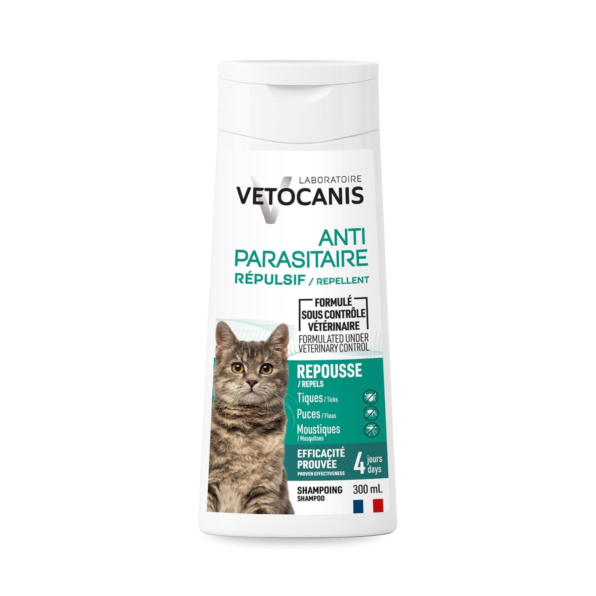 shampoing antiparasitaire pour chat