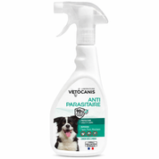 Spray sans rinçage anti-puces, anti-tiques et anti-moustiques pour chien 