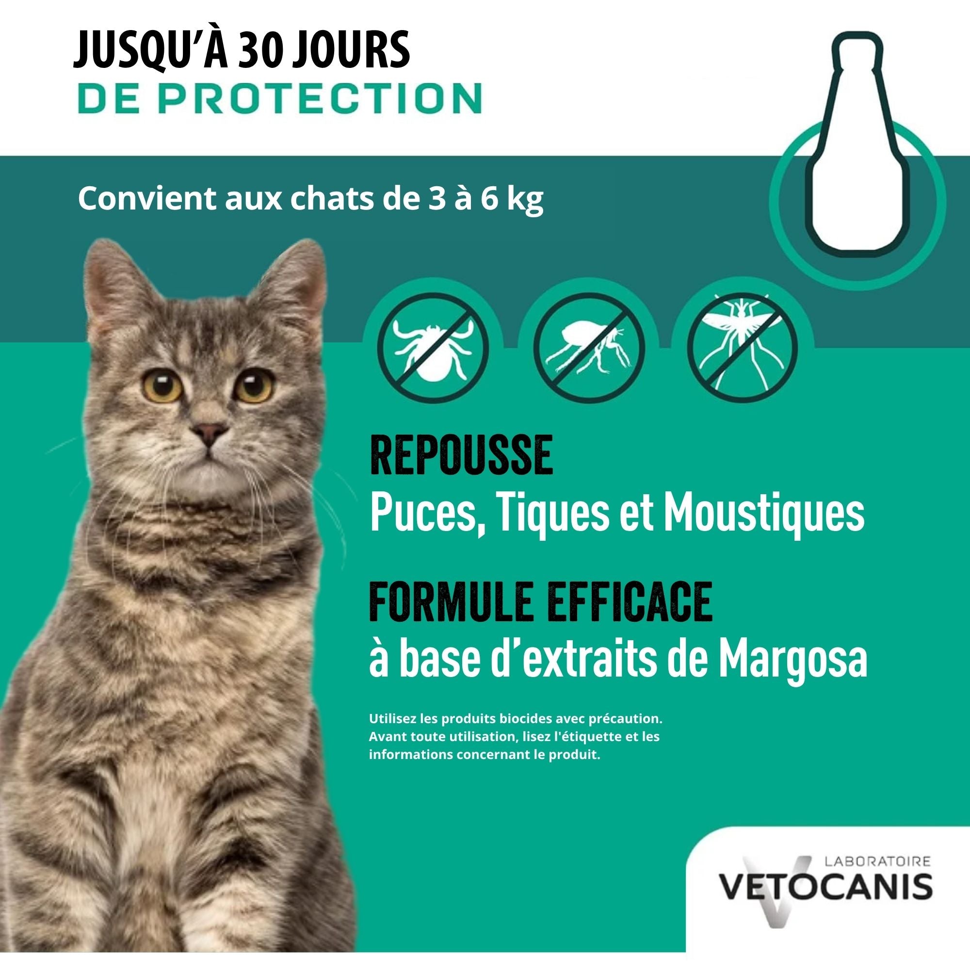 Pipettes antiparasitaires protection pour chat 