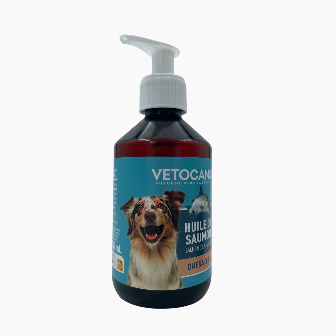 Huile de saumon, aliment complémentaire pour chien et chat - 940 ml