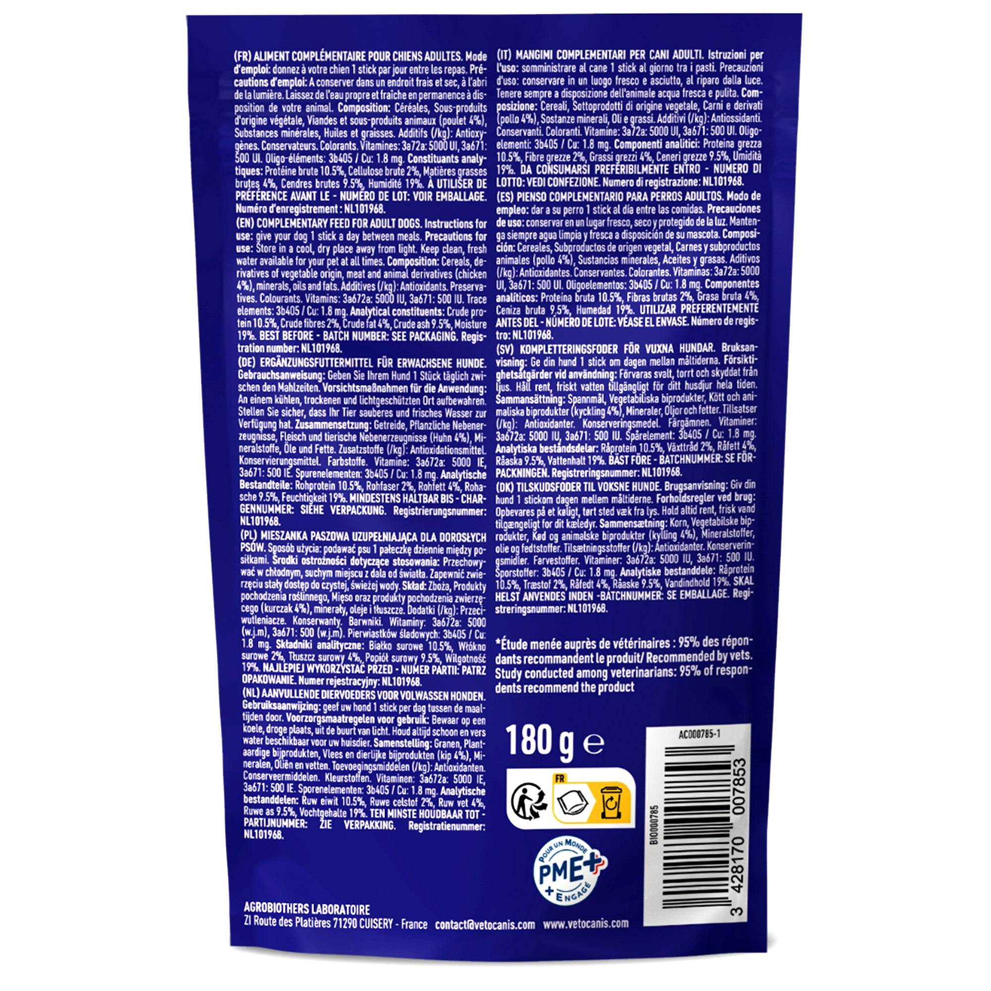 DentActiv Chien moyen dos de pack