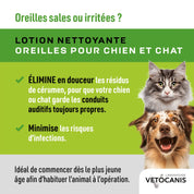 Bienfaits de la Lotion nettoyante oreilles pour chien et chat