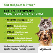 Bienfaits de la Lotion nettoyante yeux pour chien et chat