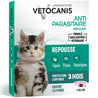 Collier Anti-Puces Anti-Tiques Répulsif Anti-Moustique pour Chaton avec une protection continue de 3 mois