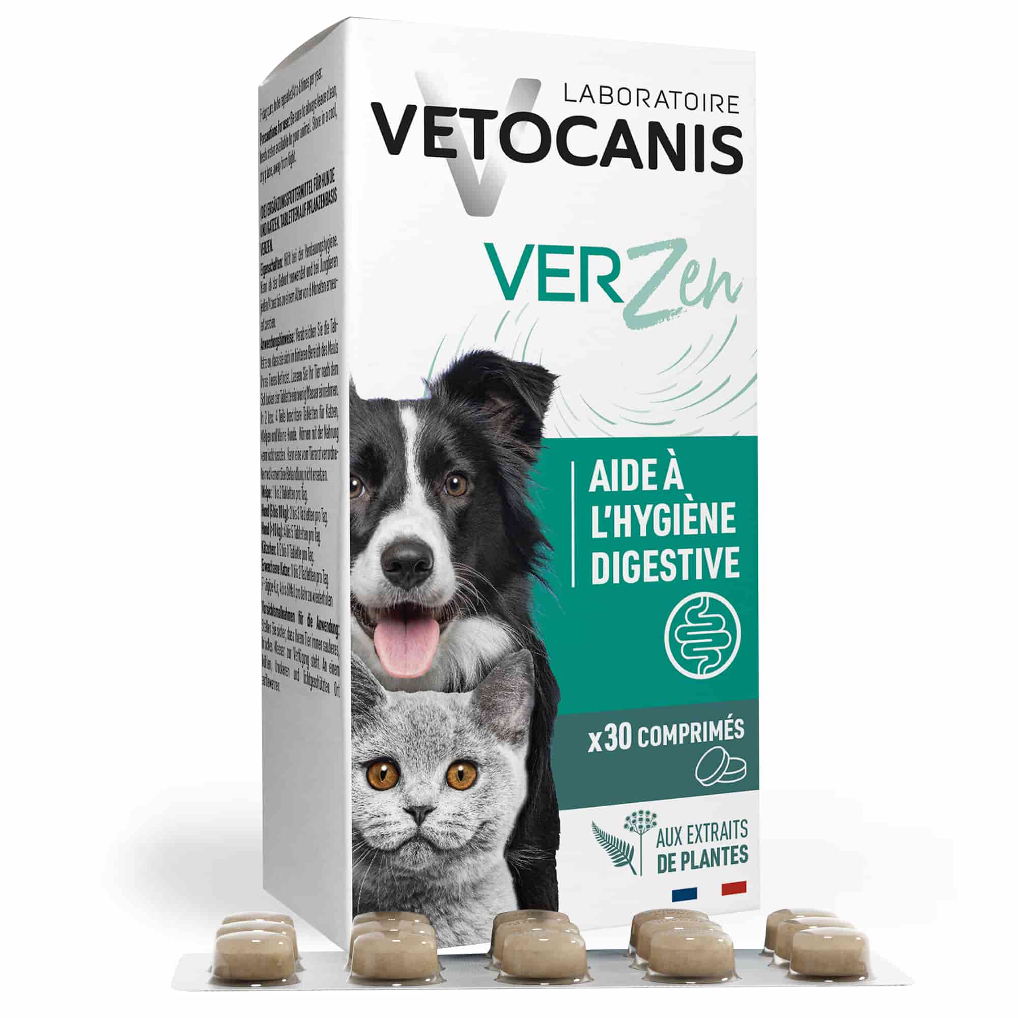 Comprimés contre les Vers intestinaux pour Chien et Chat aux extraits de plantes
