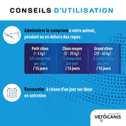 Conseils d'utilisation du du dentifrice à croquer pour chien en comprimés 