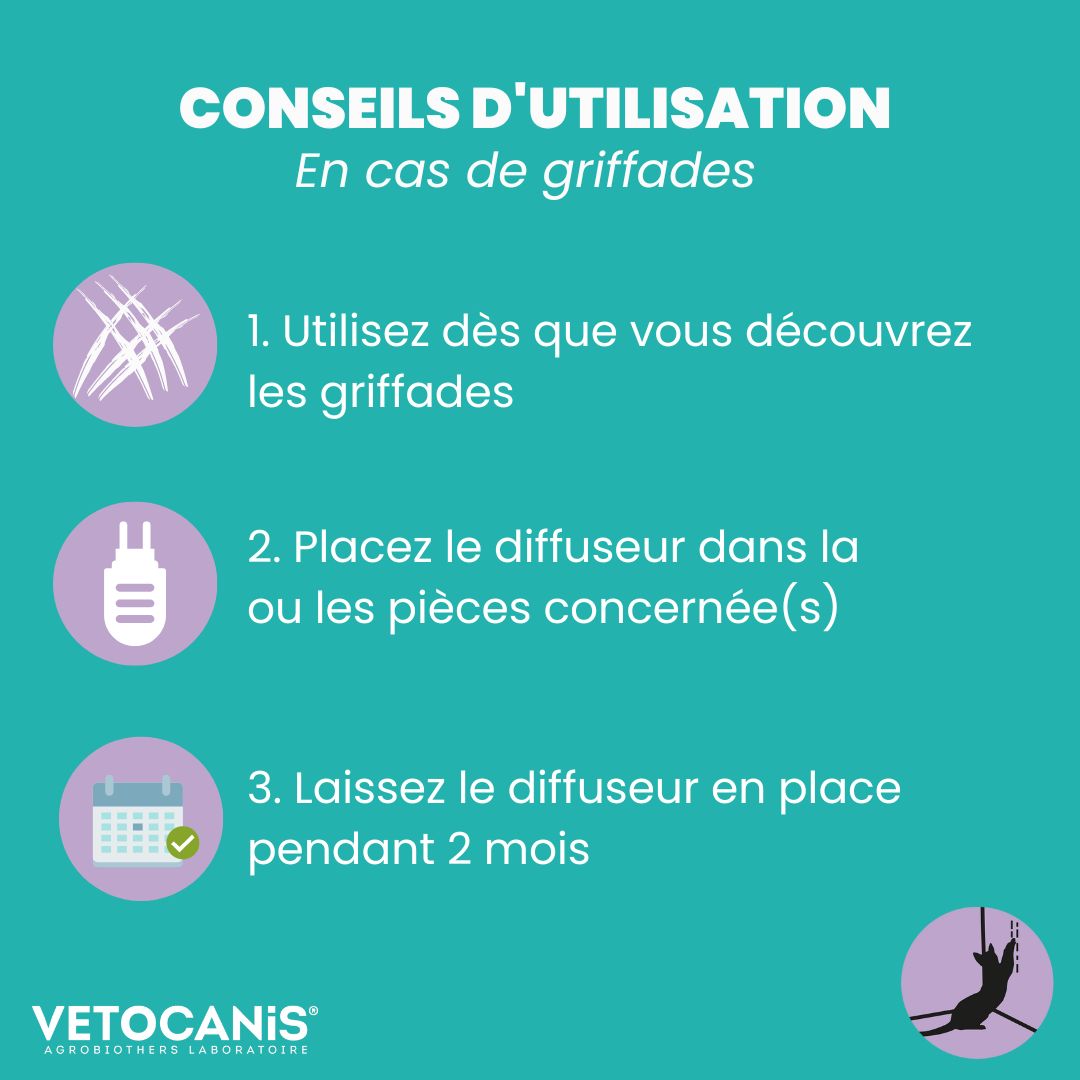 diffuseur apaisant chat griffades Vetocanis