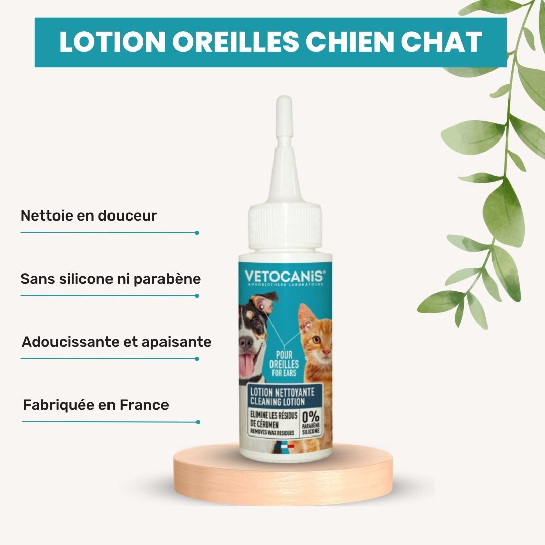 Lotion Nettoyante des Oreilles pour Chien et Chat - Vétocanis – Vetocanis