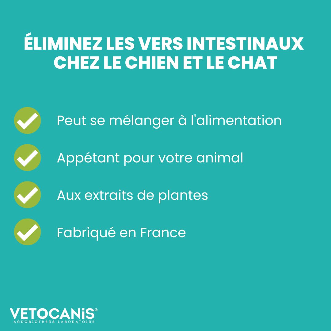 sirop contre les vers favorise expulsion parasites chiens chats intestins