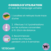 Conseils utilisation marquage urinaire spray apaisant chat vetocanis