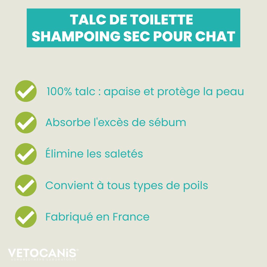 avantages shampoing sec pour chat vetocanis