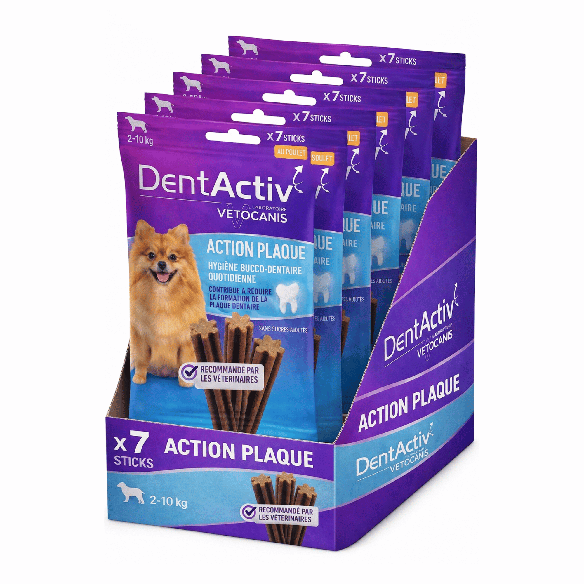 DentActiv Action 7 Sticks Dentaire Petit Chien x6
