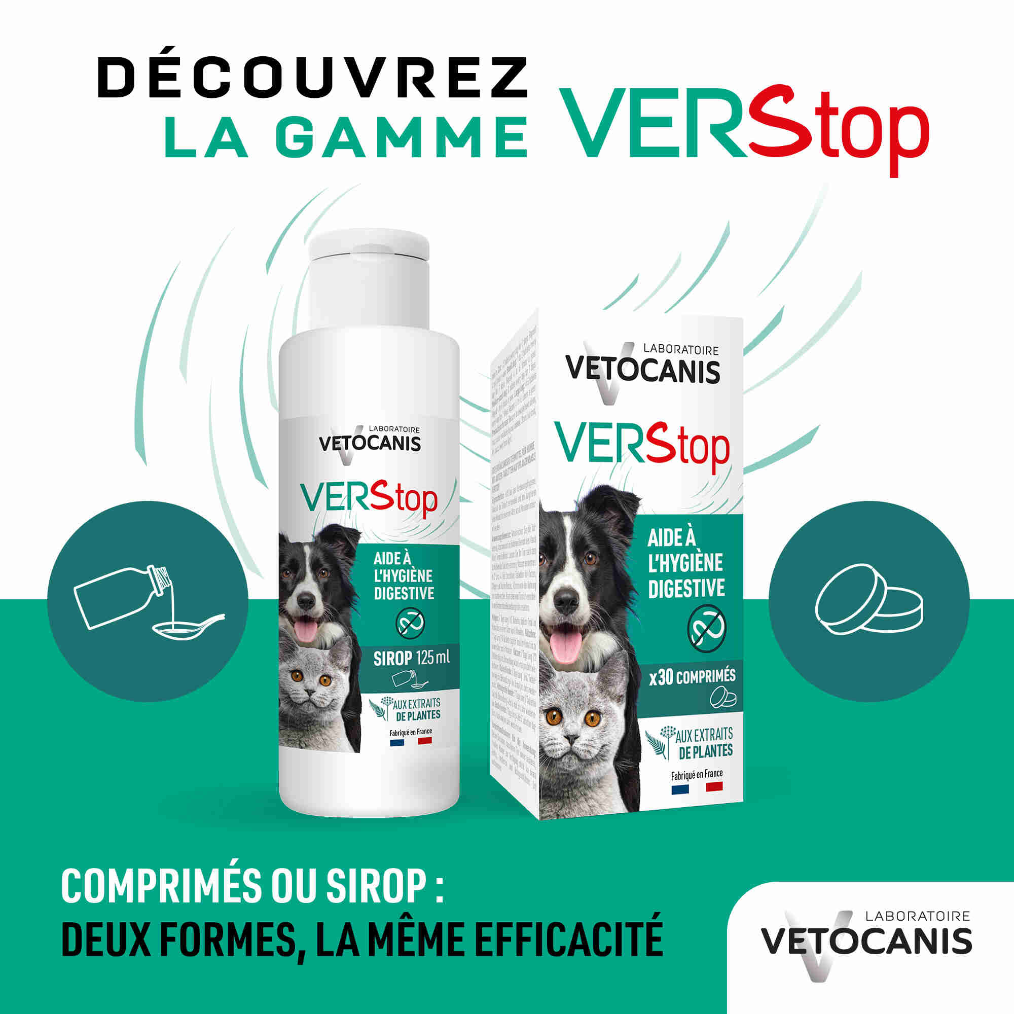 Comprimés contre les Vers intestinaux pour Chien et Chat X30