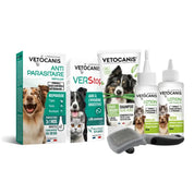 Kit essentiels pour chien moyen  avec brosse