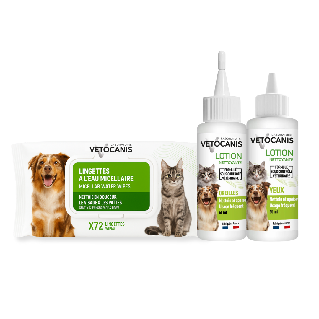 Kit soins externes nettoyants pour chien et chat
