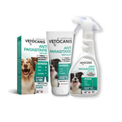 Kit pack 3 produits antiparasitaires externes moyen chien Vetocanis