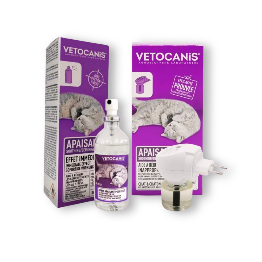 Kit produits apaisants pour chat vetocanis