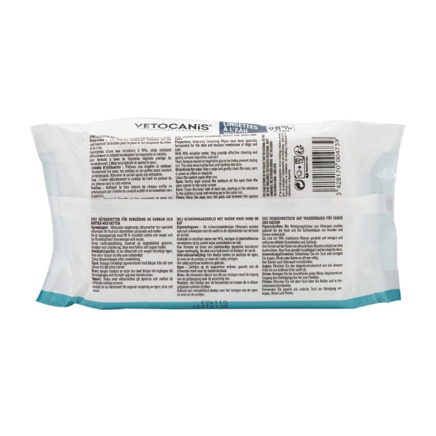 Lingettes Nettoyantes Grand Format X72 pour Chat et Chien