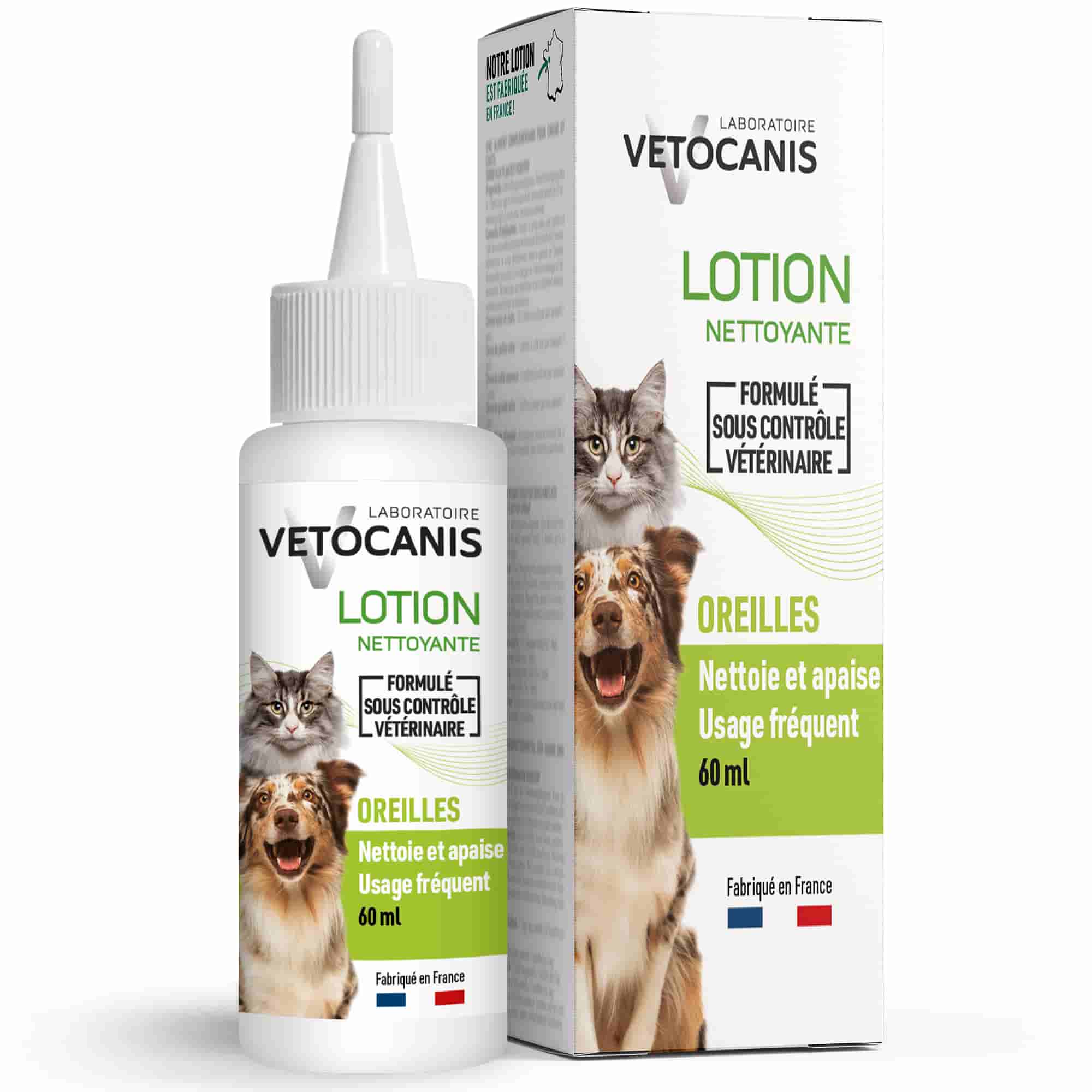 Lotion nettoyante oreilles pour chien et chat