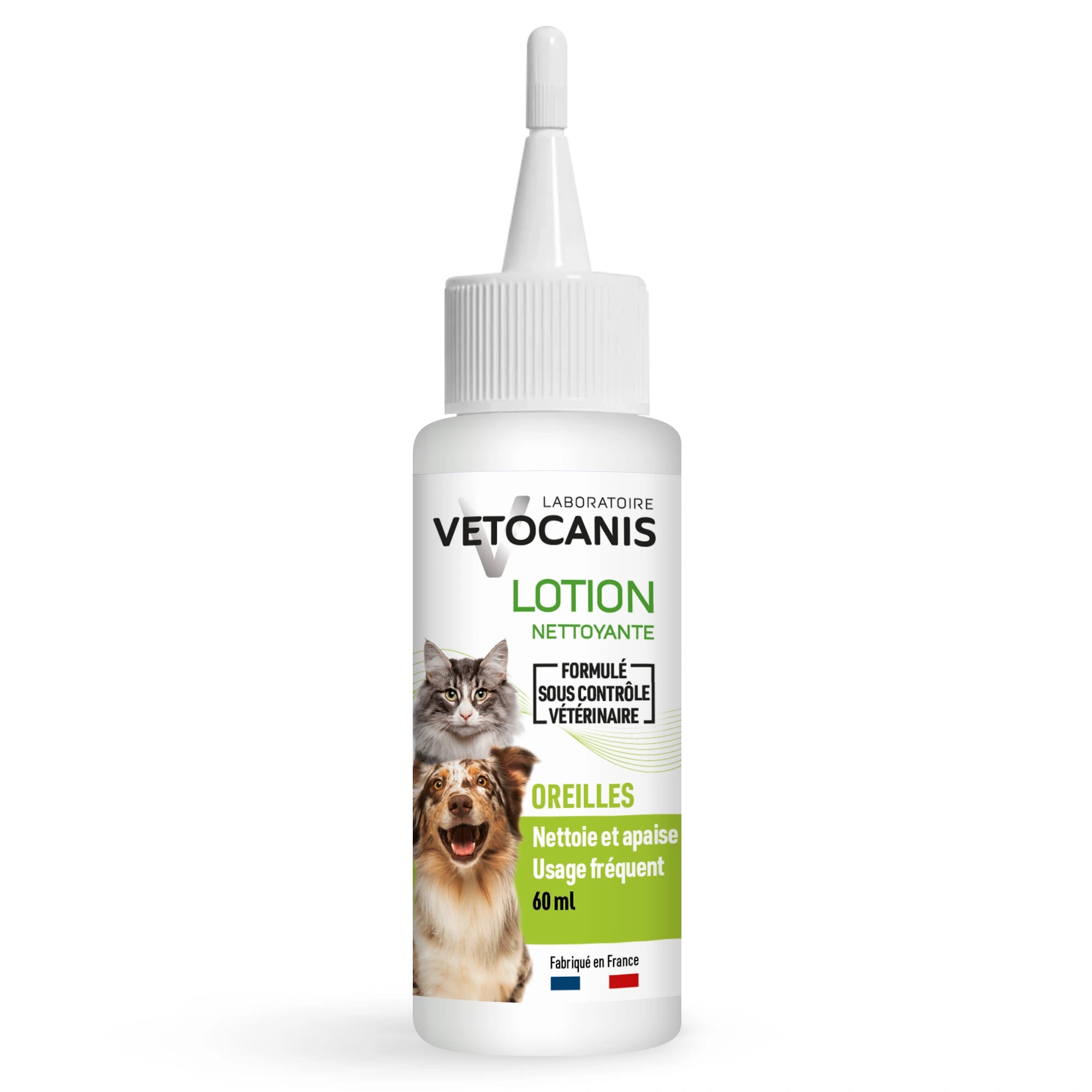 Lotion nettoyante oreilles pour chien et chat nettoie et apaise