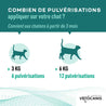 Nombre de pulvérisations en fonction du poids du chat