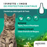Pipette 1 mois de protection continue contre les tiques, puces et moustiques pour chat à partir de 9 mois