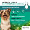 Pipettes 1 mois de protection continue repoussant tiques, puces et moustiques pour chien moyen