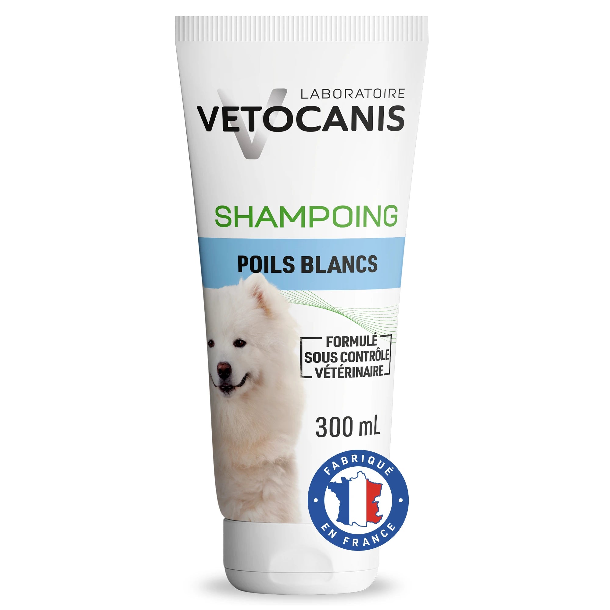 shampoing chien poils clairs blancs