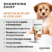 Shampoing pour Chiot, Extrait Amande Douce entretien du pelage 