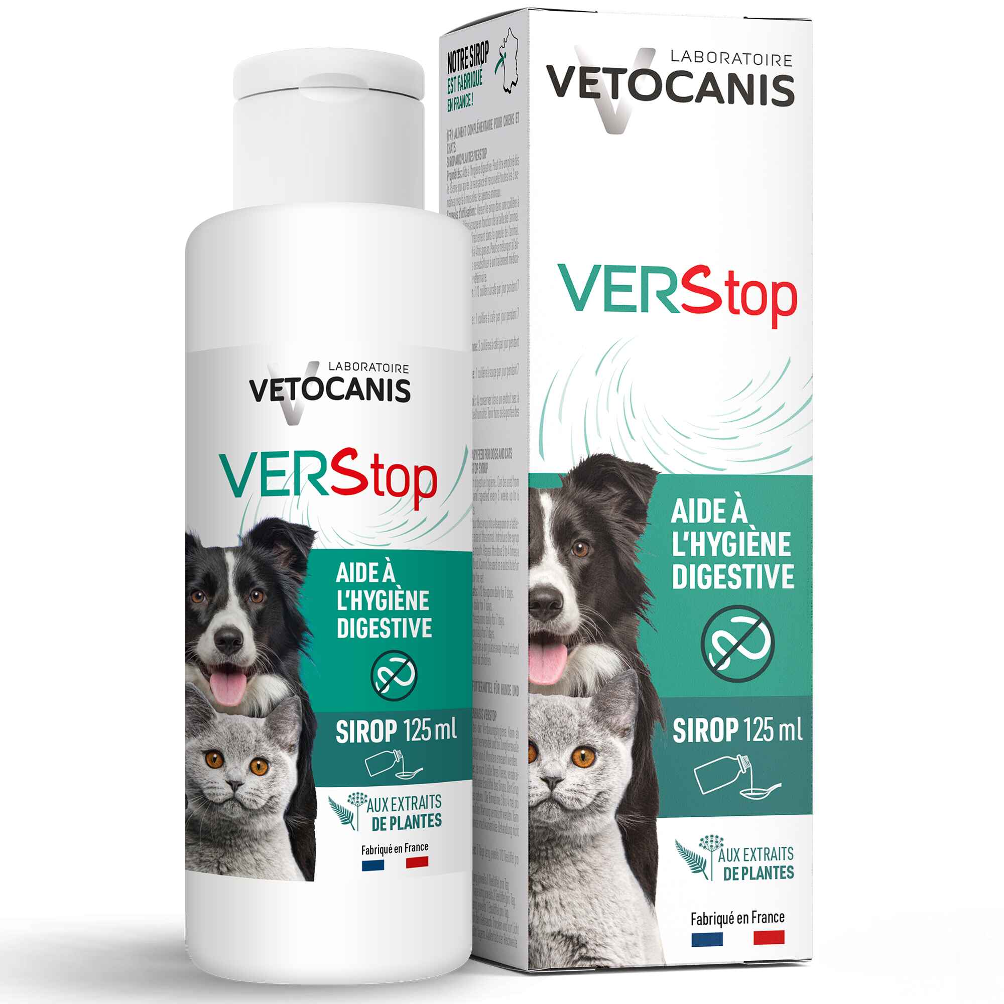 Sirop contre les Vers intestinaux pour Chien et Chat vetocanis