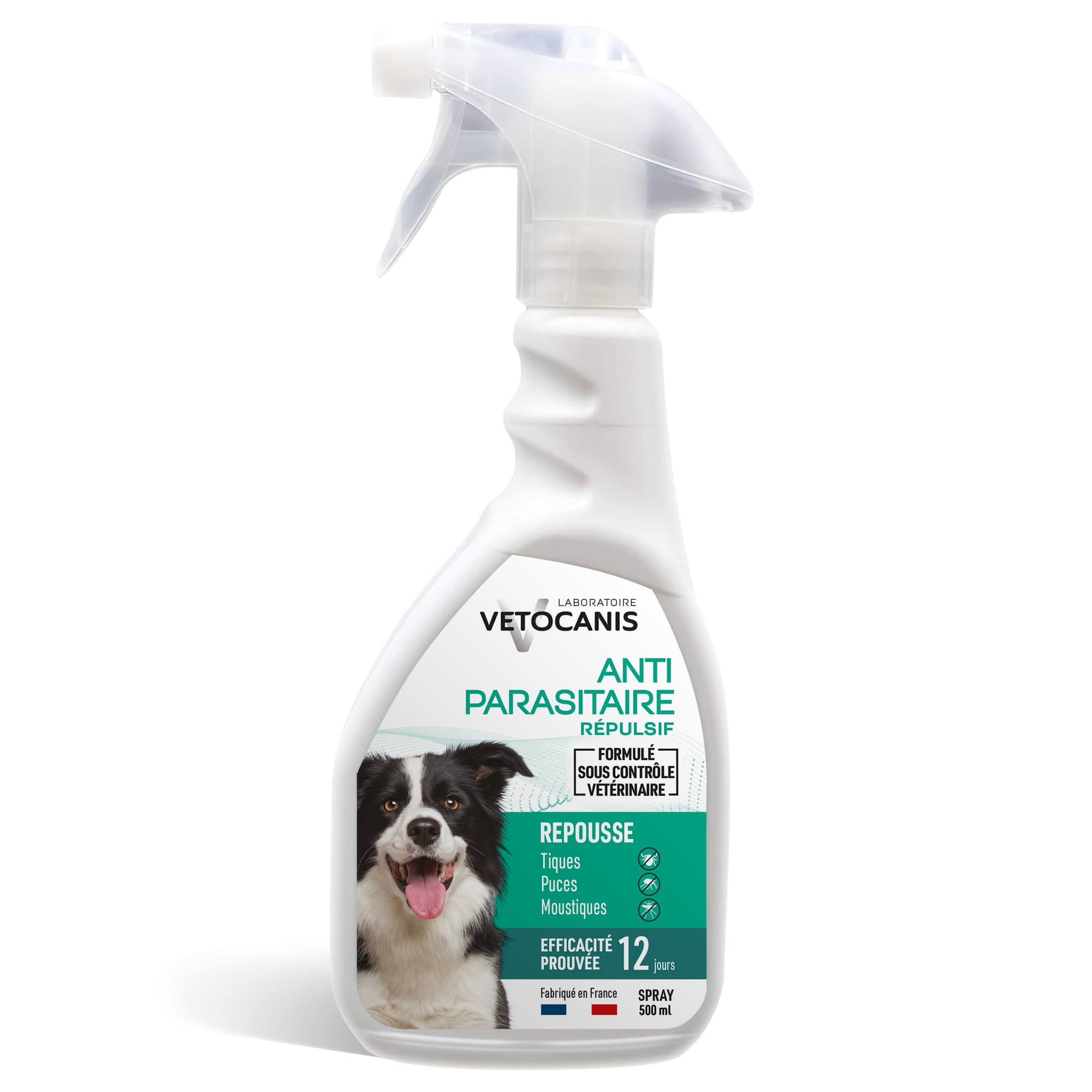 Spray anti parasitaire pour chien contre tiques, puces et moustiques