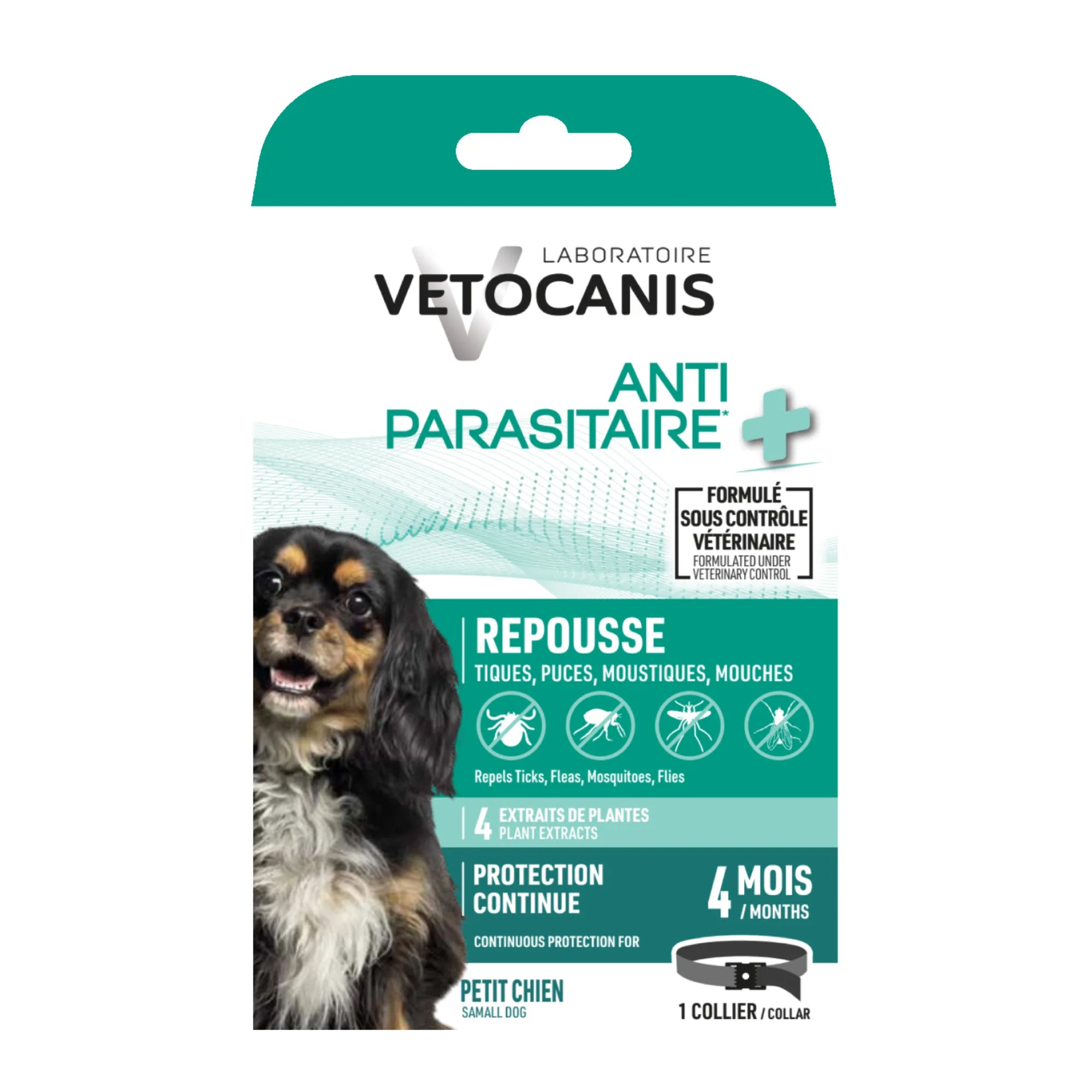 collier antiparasitaire petit chien tiques puces moustiques mouches  