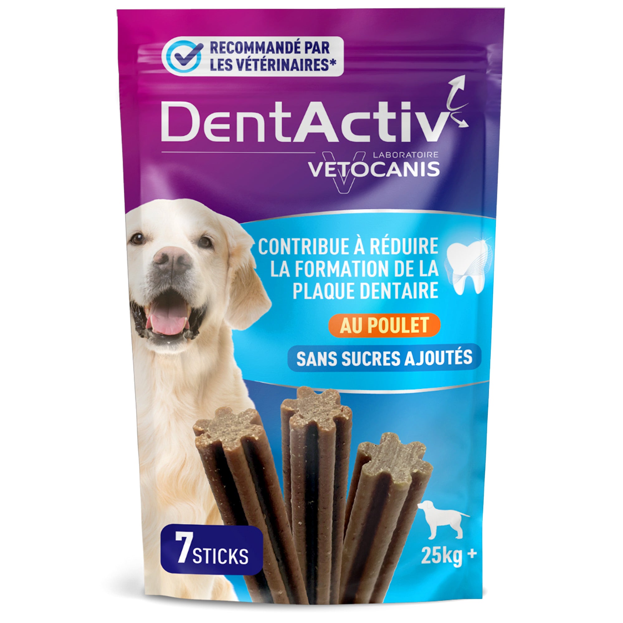 DentActiv Action 7 Sticks Dentaire Grand Chien