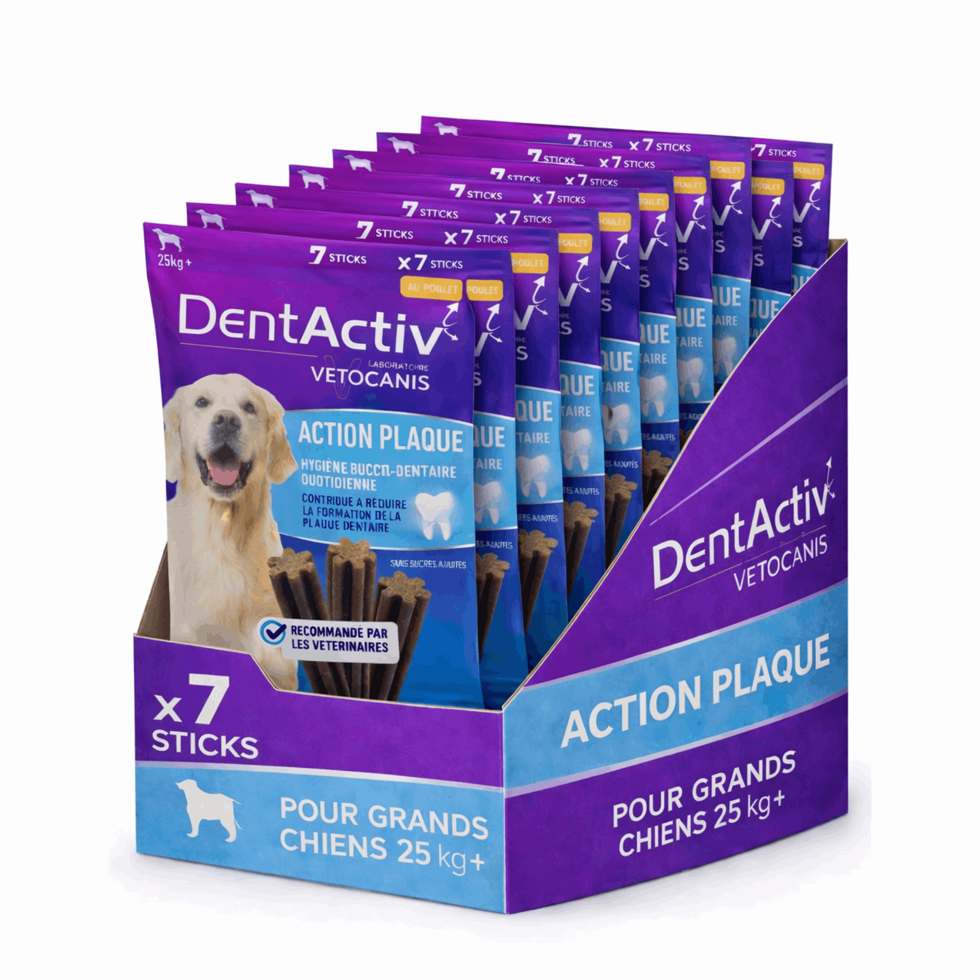 DentActiv Action 7 Sticks Dentaire Grand Chien x10