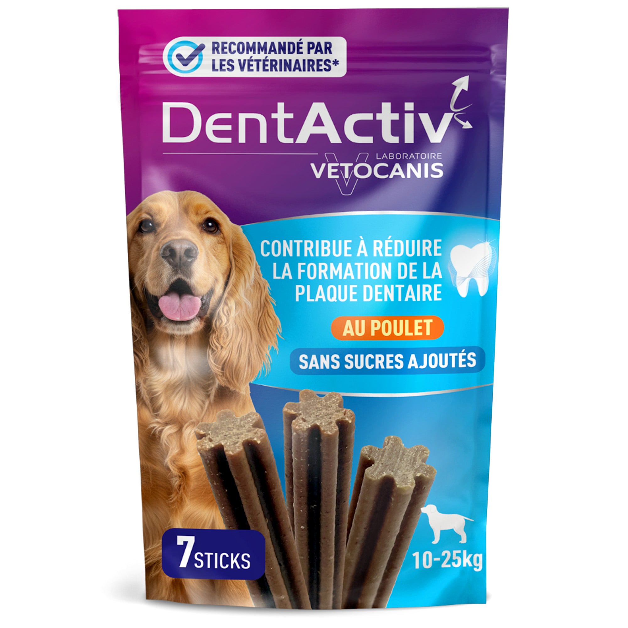 DentActiv Action 7 Sticks Dentaire moyen Chien