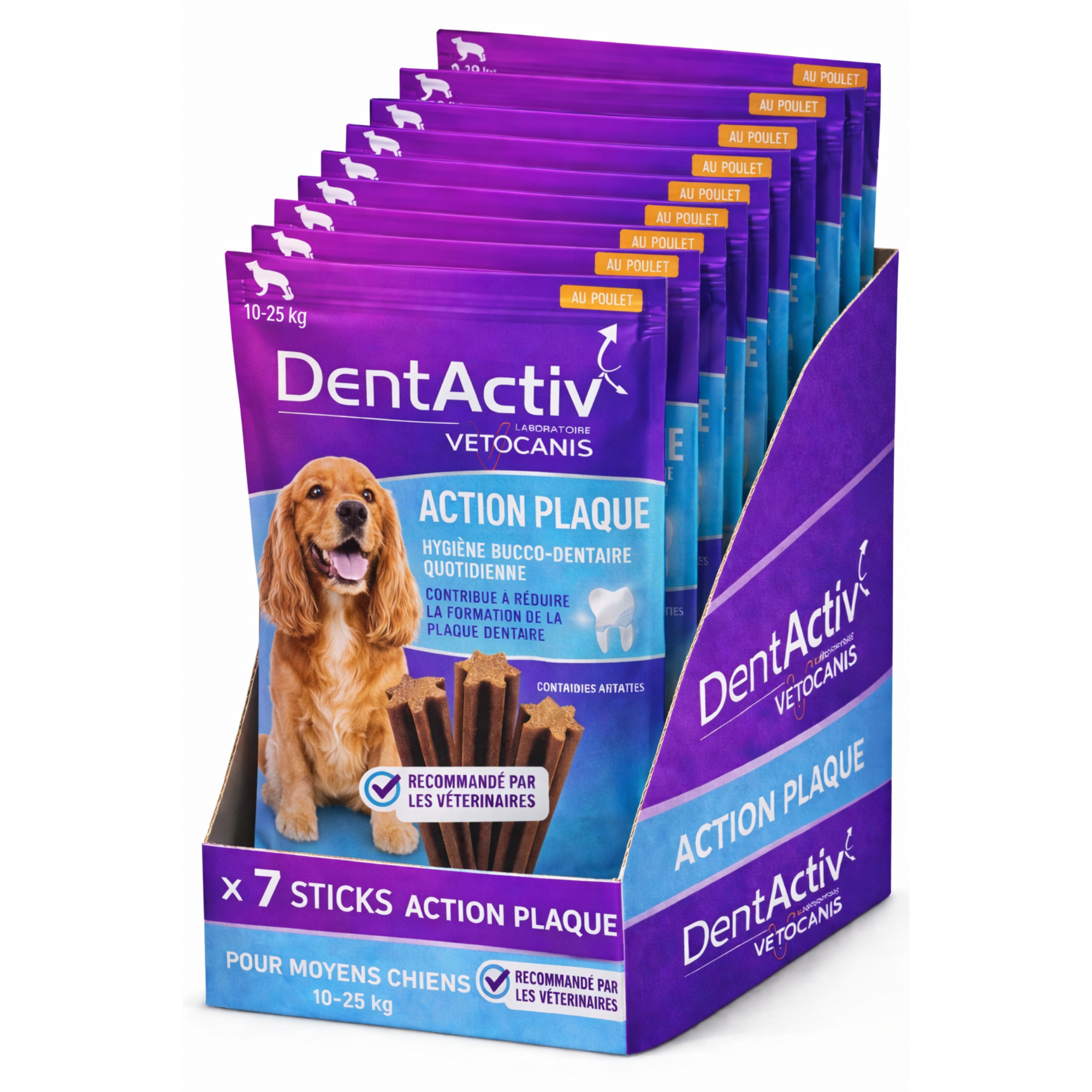 DentActiv Action 7 Sticks Dentaire moyen Chien x12