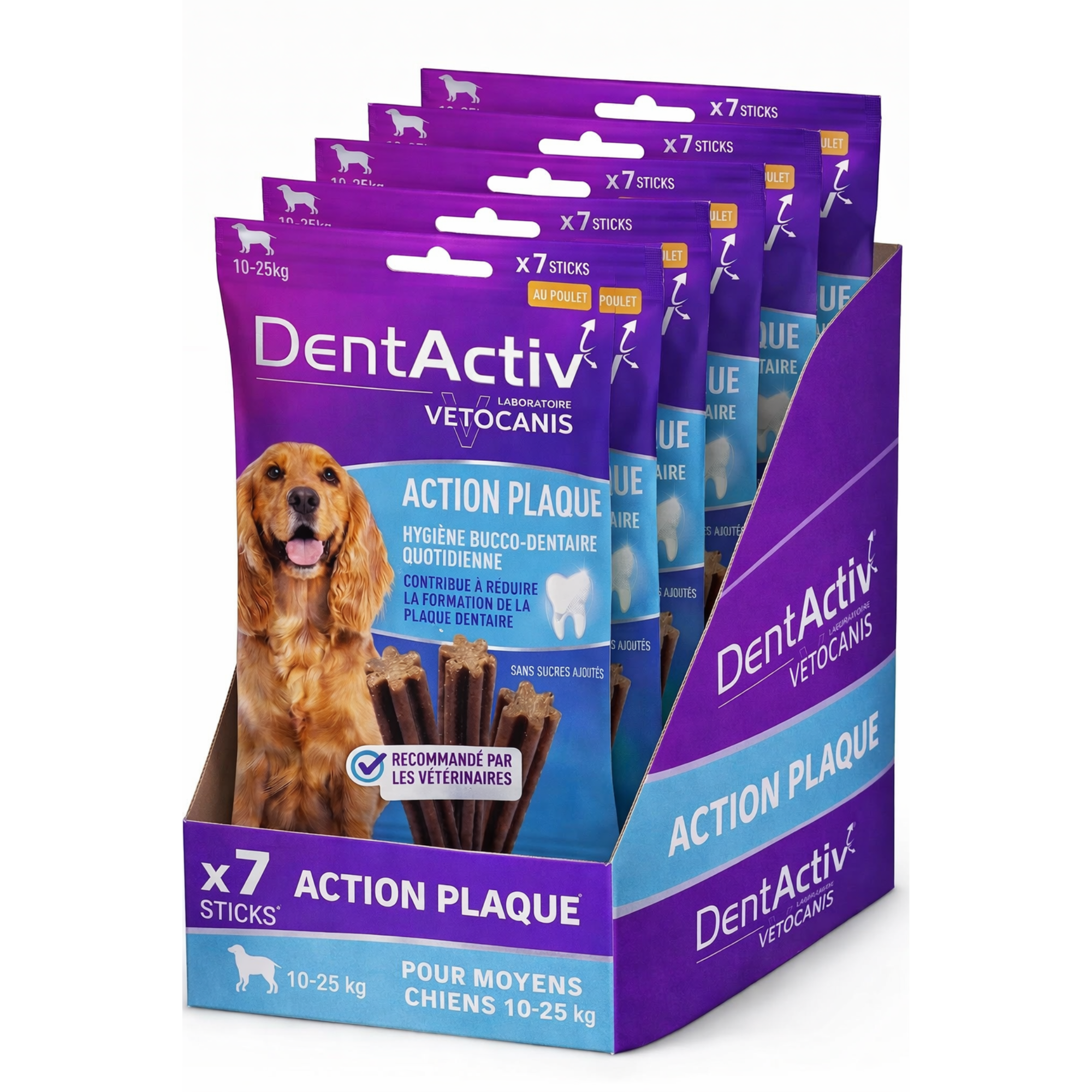 DentActiv Action 7 Sticks Dentaire moyen Chien x6