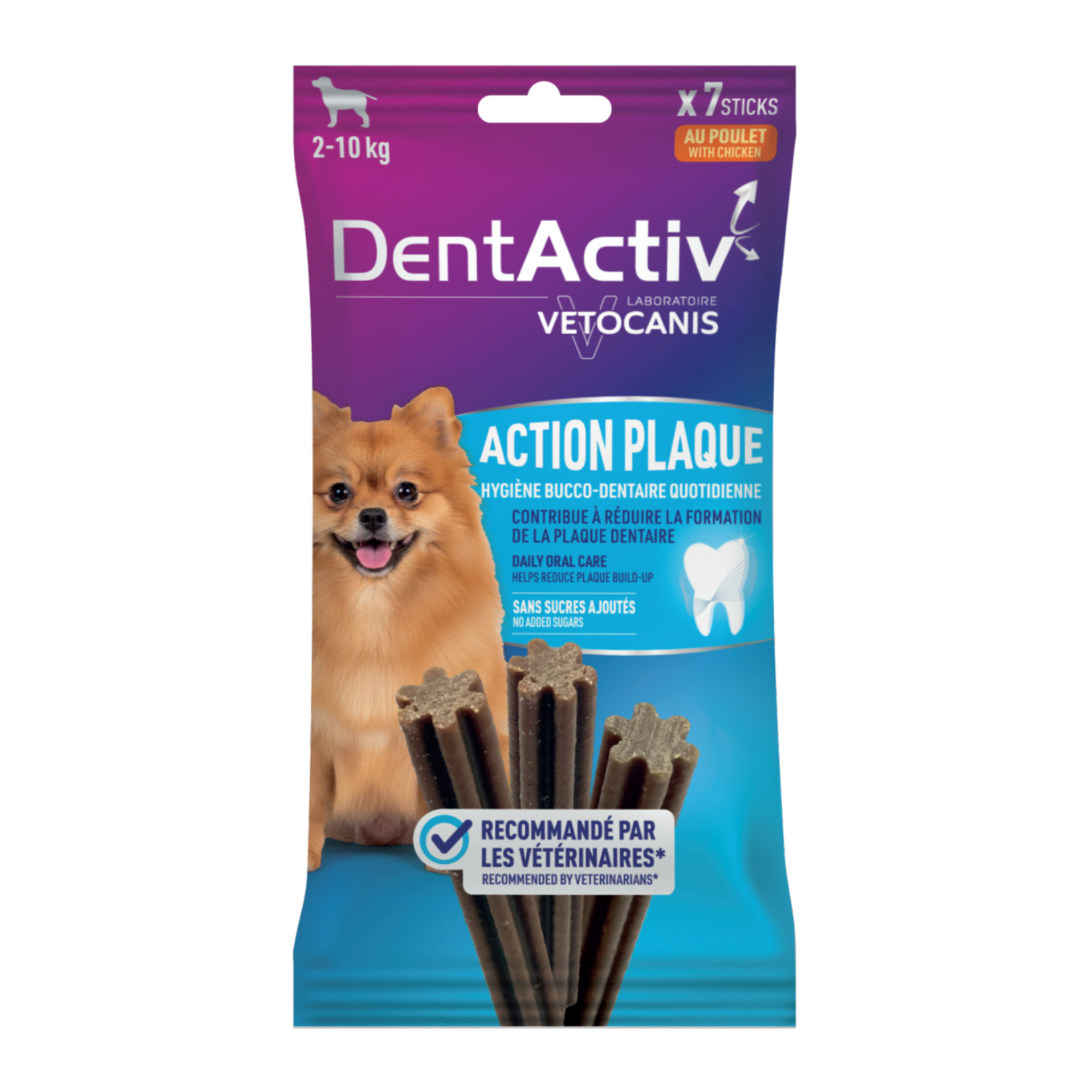 DentActiv Action 7 Sticks Dentaire Petit Chien