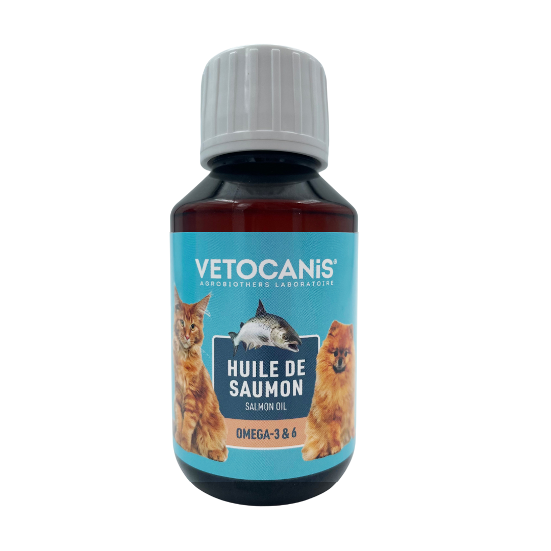 Huile de saumon chat chien 100ml