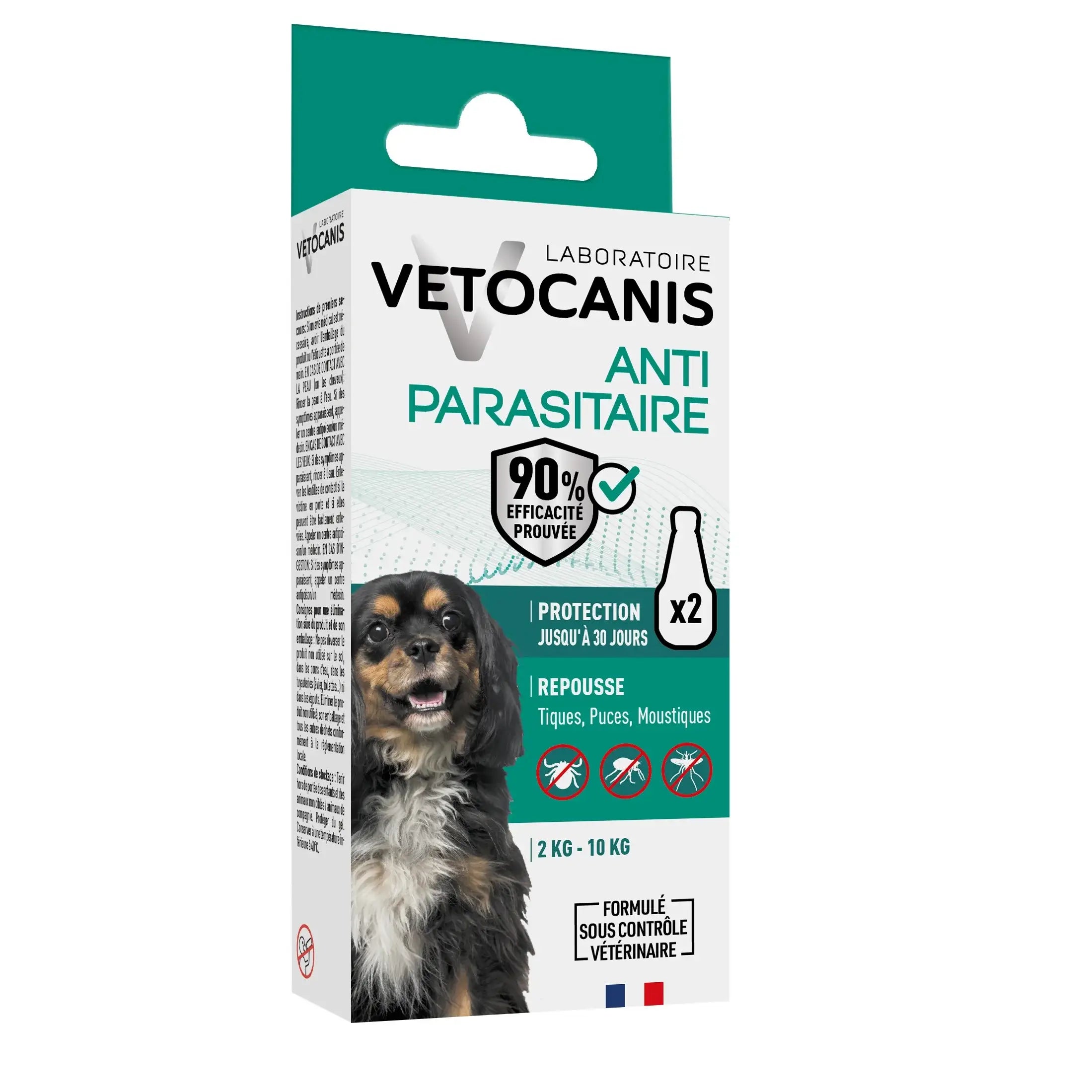 Pipettes Anti-Parasitaire, Anti-Puces Anti-Tiques Anti-Moustiques Répulsives pour petit chien