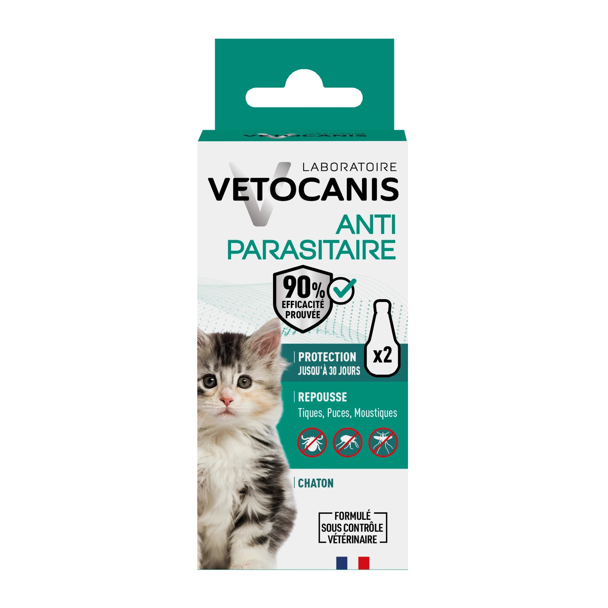 Pipettes Anti-Parasitaire, Anti-Puces Anti-Tiques Anti-Moustiques Répulsives pour chaton