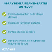 Spray Dentaire Anti-Tartre, au Fluor pour Chien 150ml