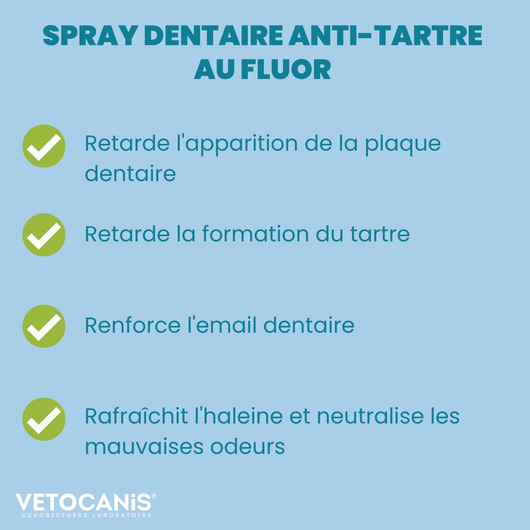 Spray Dentaire Anti-Tartre, au Fluor pour Chien 150ml
