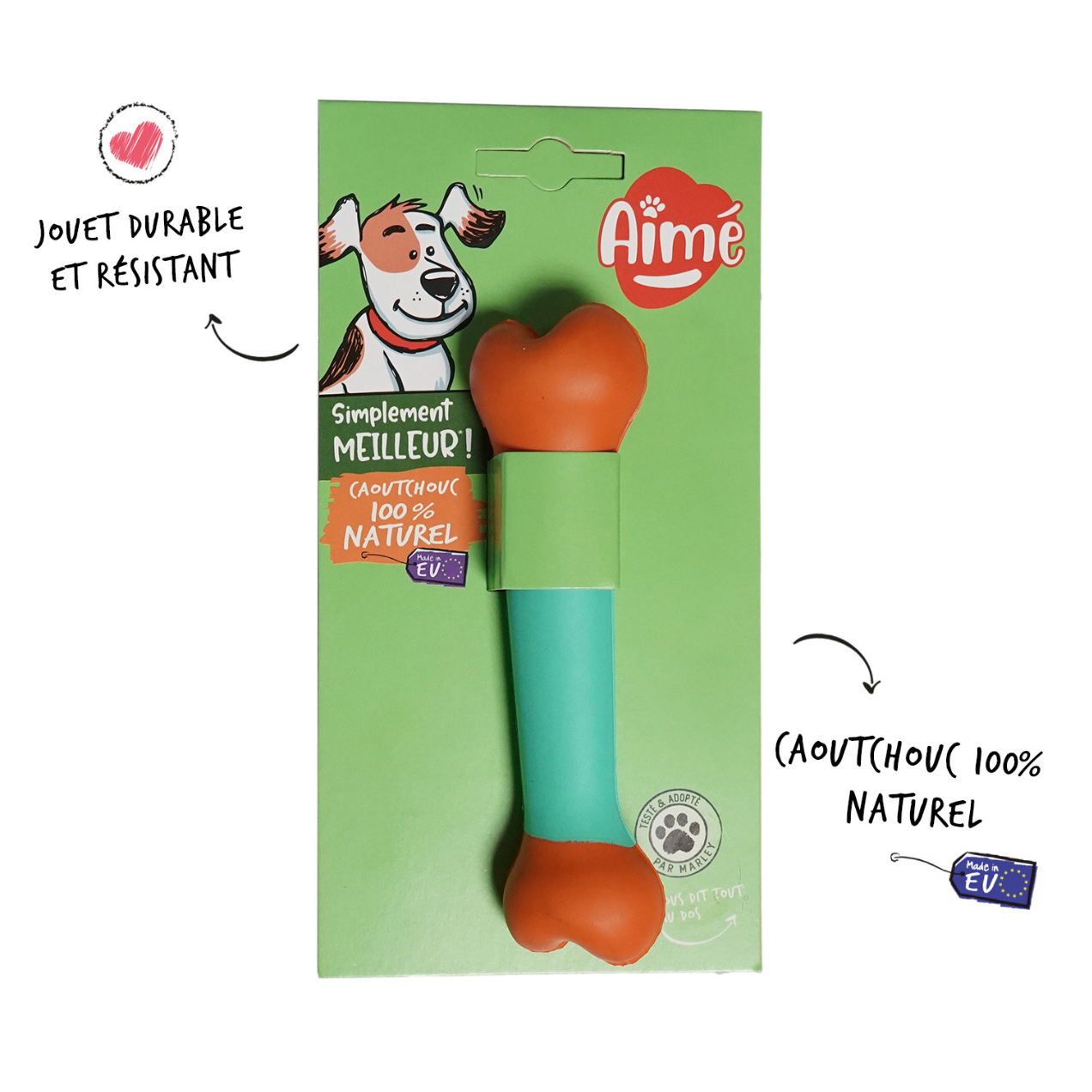 Os en caoutchouc naturel pour Chien